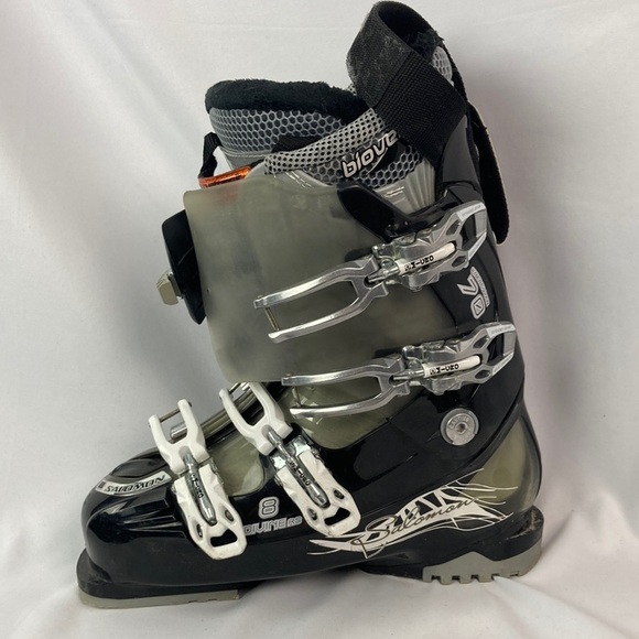 SALOMON DIVINE RS 8 black Ski Boots women’s Size 9 men’s 8 - Picture 1 of 7